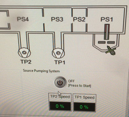 I cannot start the source pumping system